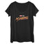 Camiseta de cuello redondo con logo clásico de Marvel para mujer