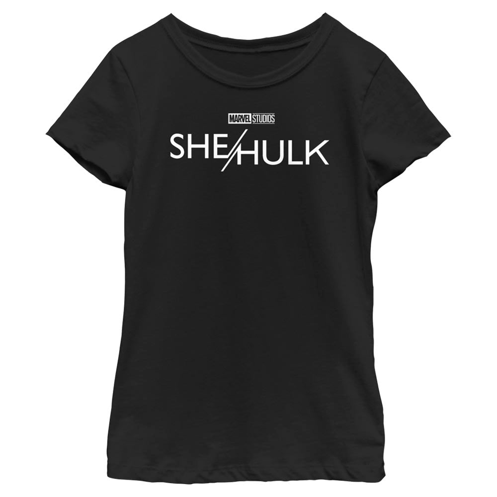 Camiseta blanca con logo de She Hulk para niña
