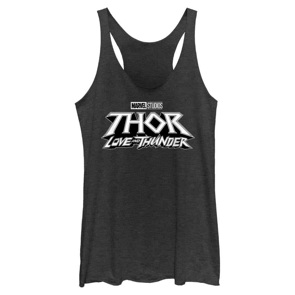 Camiseta sin mangas negra con logo de Marvel para jóvenes