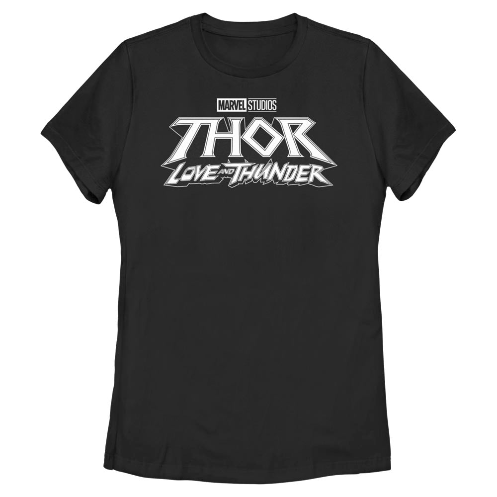 T-shirt Femme Marvel Logo Noir