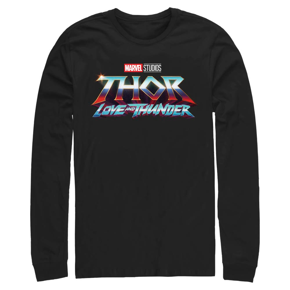 Camiseta de manga larga con logo Thunder de Marvel para hombres
