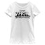 Camiseta blanca con logo de Marvel para niñas