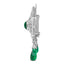 Broche Pin Colgante Art Deco de Diamante y Esmeralda de 18K