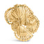 Broche de pétalo de diamante, zafiro y esmeralda en oro amarillo de 18 quilates