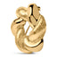 Broche de Nudo Esculpido en Oro Amarillo de 18K
