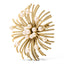18K Yellow Gold Cultured Freshwater Pearl Starburst Brooch Pin
