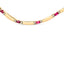 14K Yellow Gold Ruby and Diamond Link Necklace