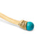 Collier sculpté en or jaune 18K avec extrémités en turquoise