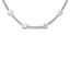 Collar de estación de flores y barras de diamantes de 1.0 Cttw en oro blanco de 14K