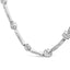 Collar de estación de flores y barras de diamantes de 1.0 Cttw en oro blanco de 14K