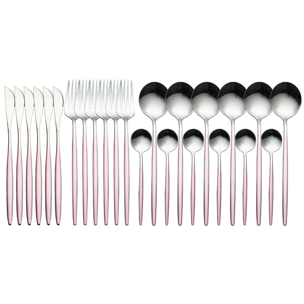 24 Pieces Luxury Cutlery Set for Elegant Dining