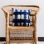 Adire Tie-Dye Wool Blue Indigo Throw Pillow