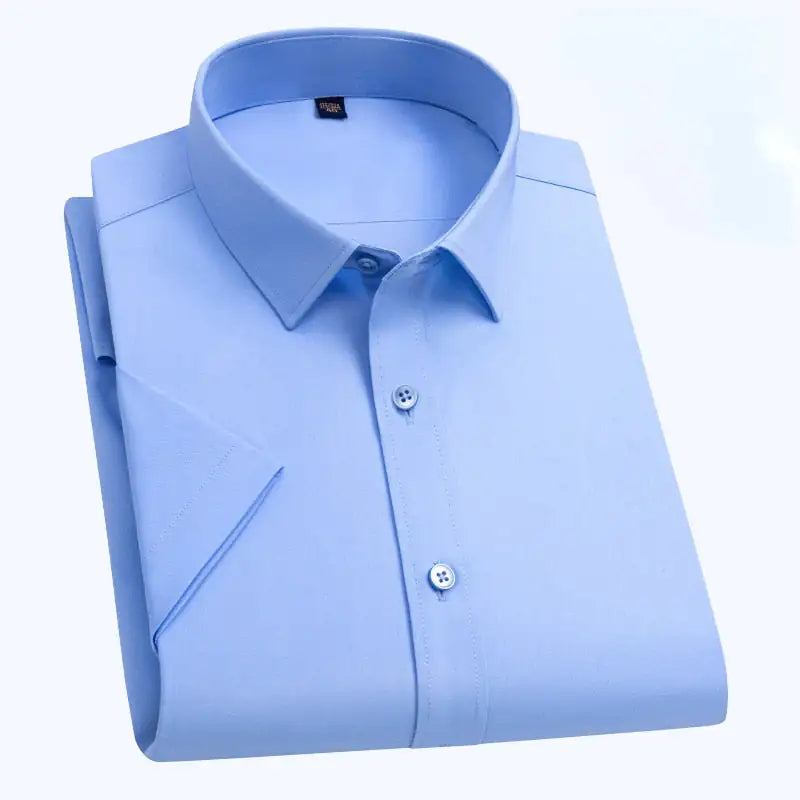 Hydrophobic Short Sleeve Business Shirt for Men