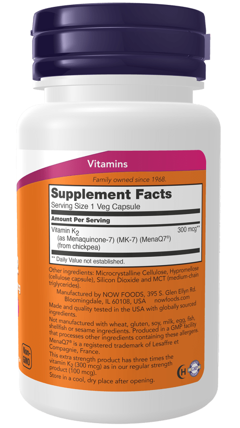 MK-7 Vitamin K-2 Extra Strength 300mcg