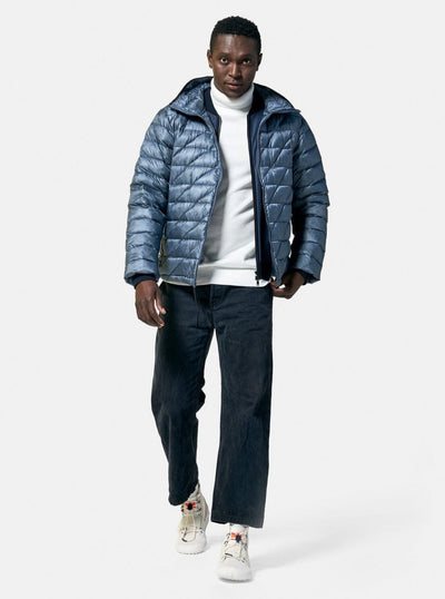 Veste en duvet pliable en bleu Chine