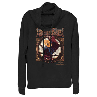 Junior's Marvel Retro Seal Cowl Neck Sweatshirt