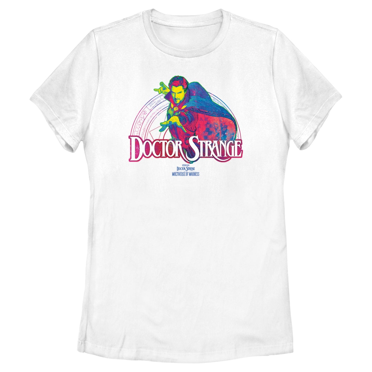 Women's Marvel Doctor Strange Neon Portrait T-Shirt