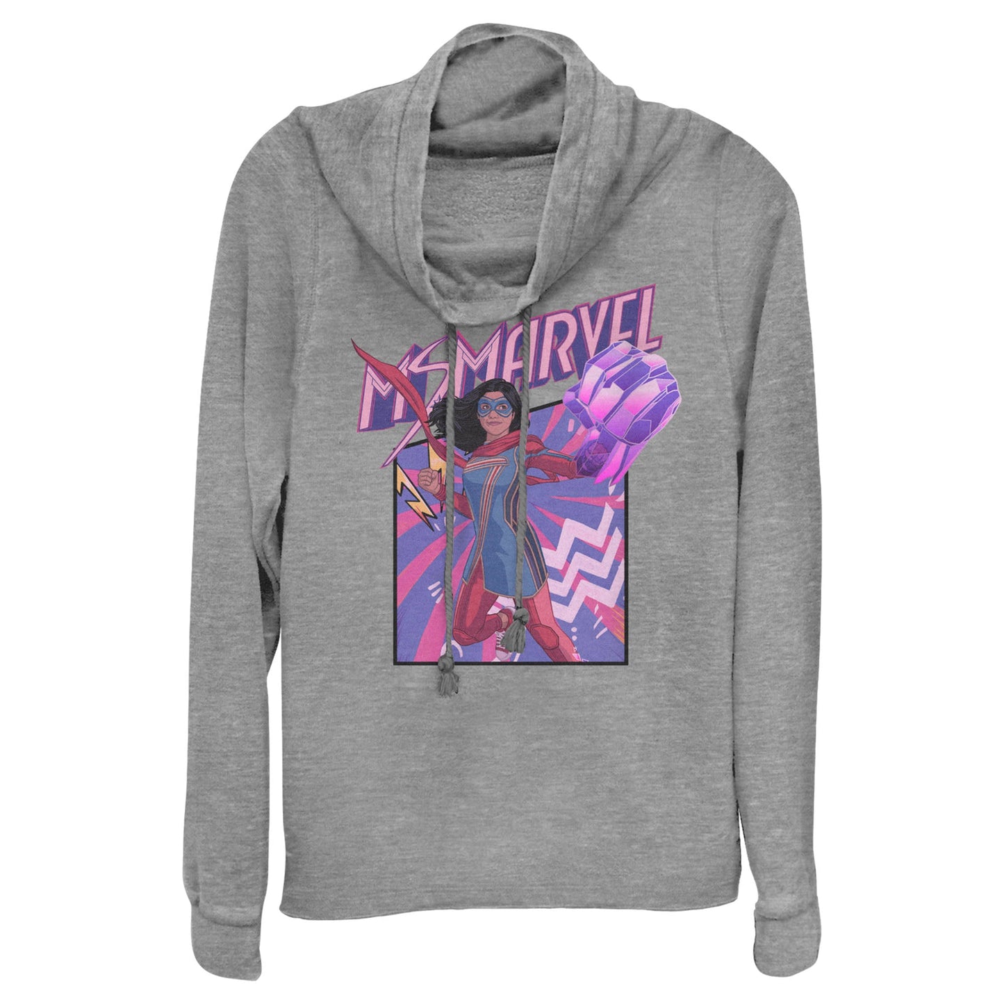 Sweatshirt à col cowl avec panneau de poing Marvel pour junior