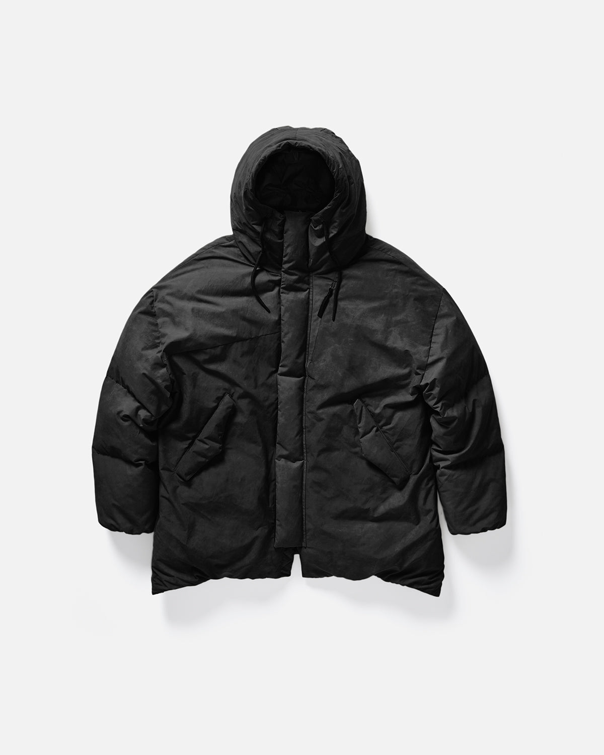 Parka Larga de Plumas - Negra