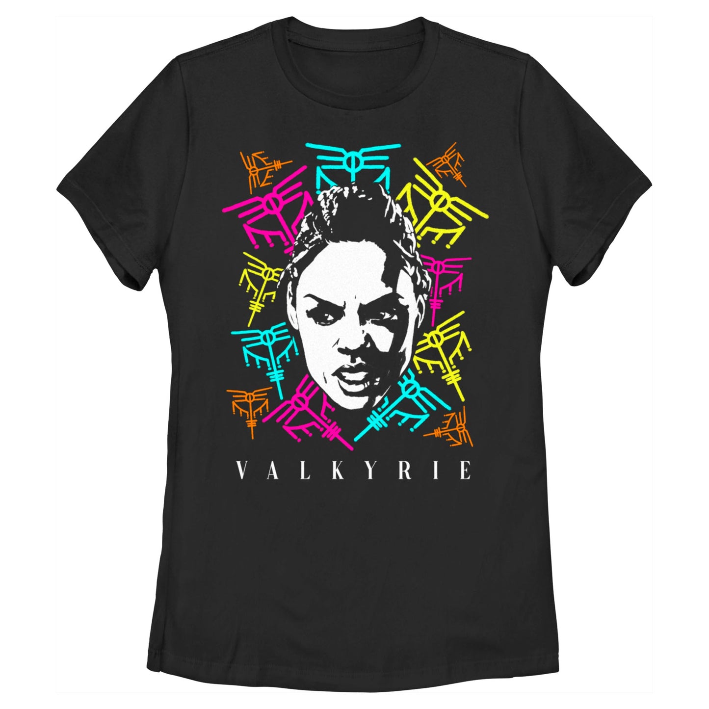 Women's Marvel Valkyrie Logos Graphic T-Shirt