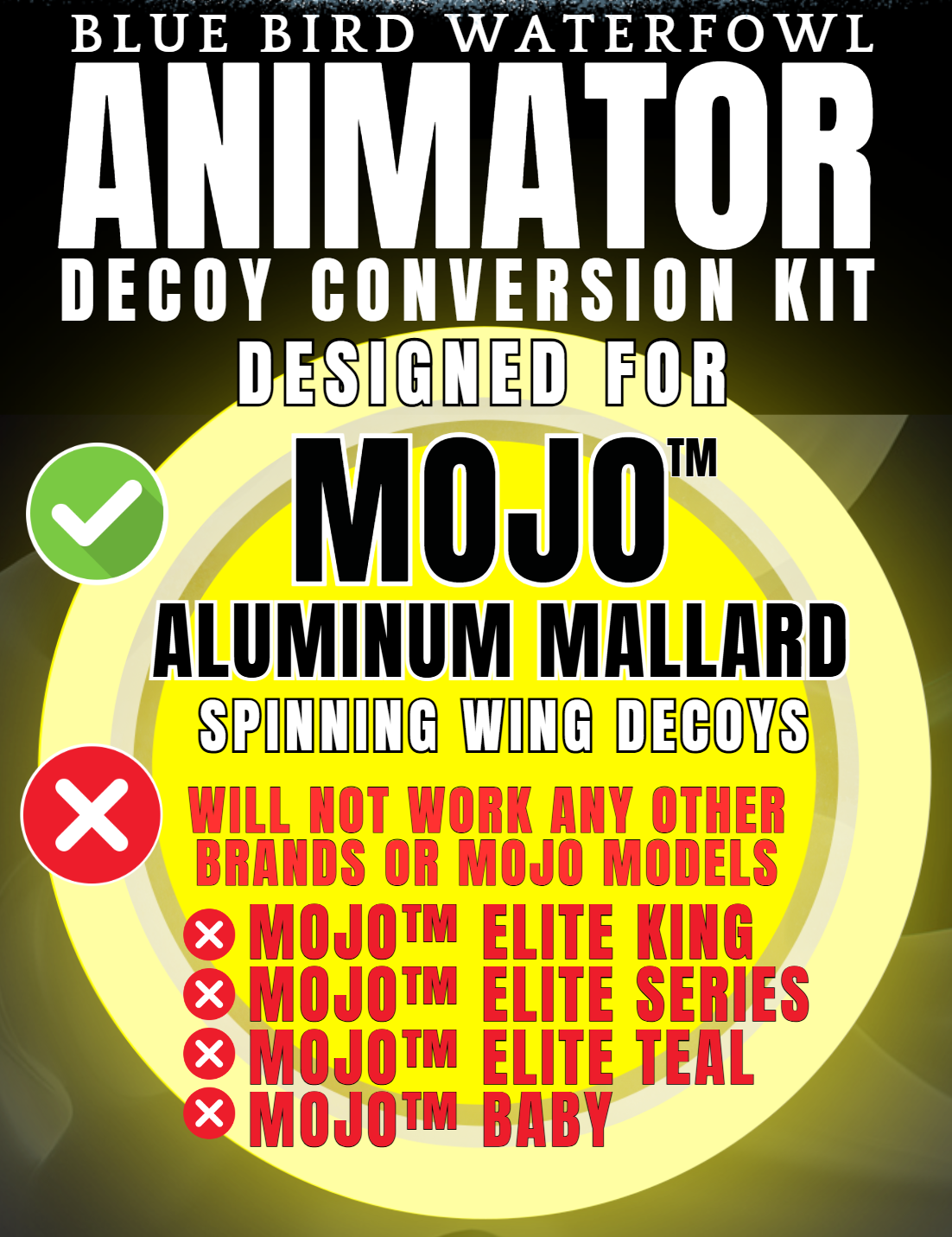 Mojo Mallard Aluminum Series Animator - Enhance Your Decoy Motion - Korvel