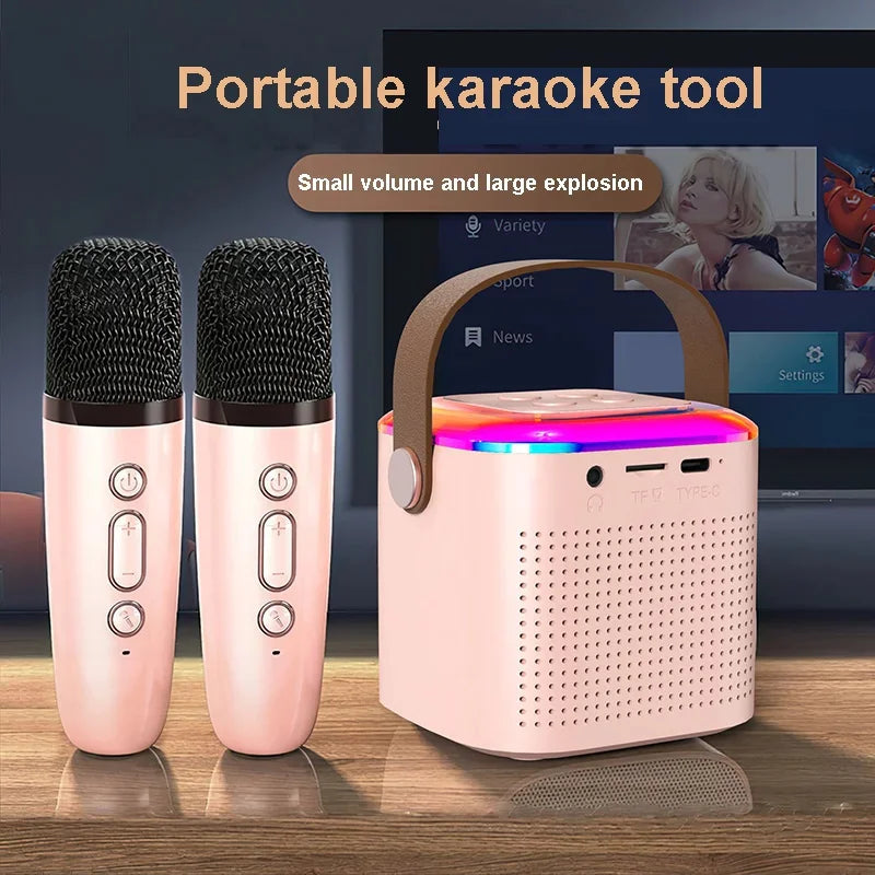Machine de karaoké Bluetooth premium avec microphones doubles