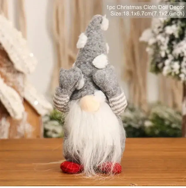 Muñeco de Navidad Gnomo Sin Rostro - Decoración Navideña Caprichosa