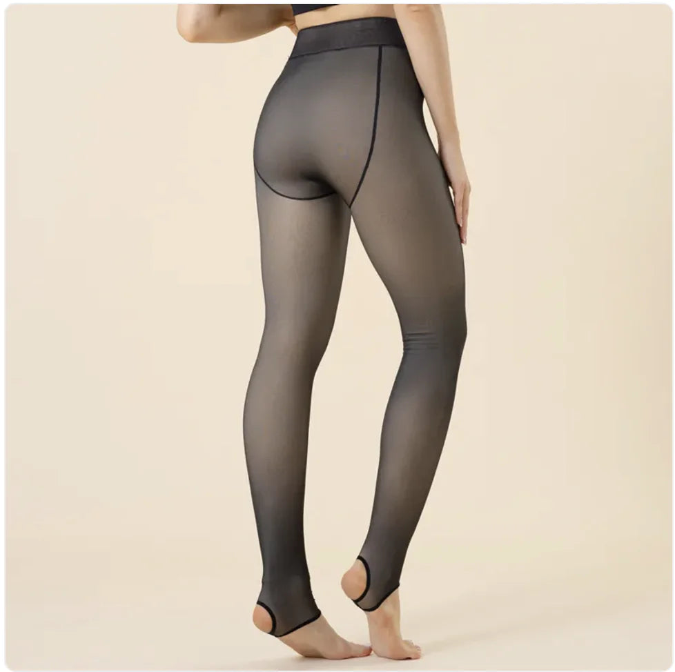 Collants transparents en velours pour femmes