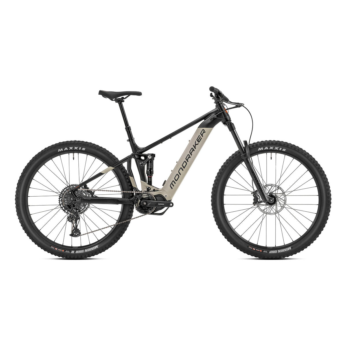 Mondraker DUSK (SE) Electric Mountain Bike - Black-Desert Grey-Orange