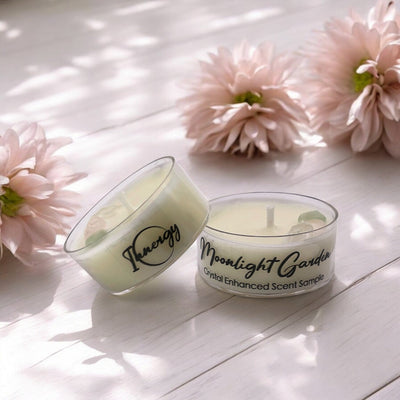 Moonlight Garden Crystal Tea Light Candle - Premium Coconut-Soy Blend, 1oz - Korvel