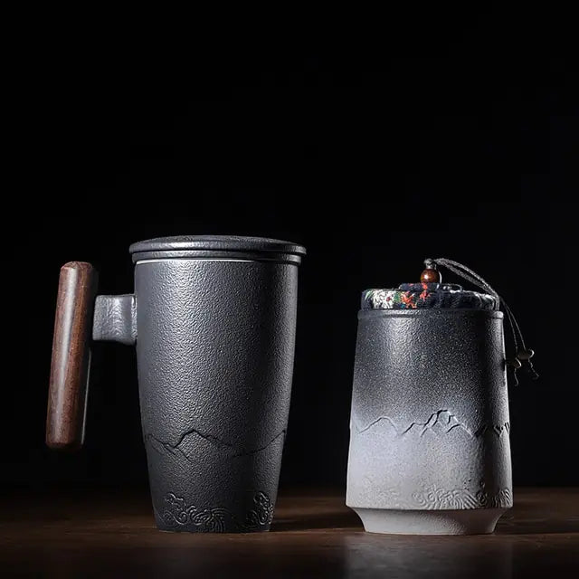 Ensemble de tasses à café en céramique rétro