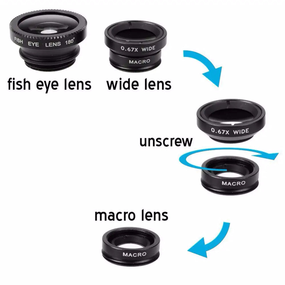 Paquete de Lentes para Smartphone y Selfie 10 en 1