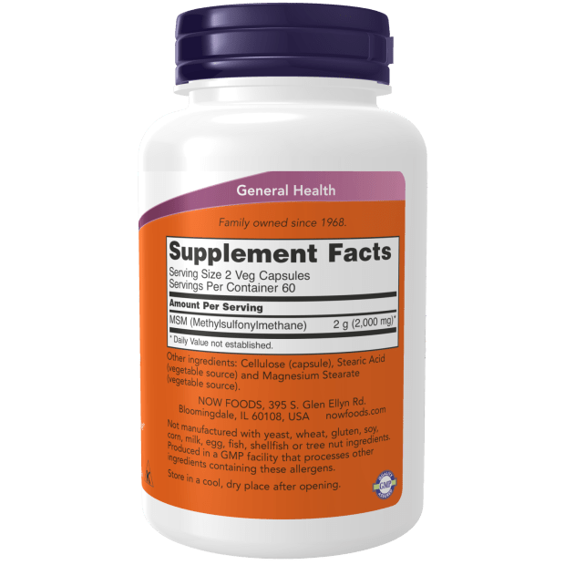 Premium MSM Methylsulfonylmethane 1000mg Capsules