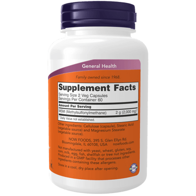 Capsules de MSM Methylsulfonylméthane 1000mg Premium