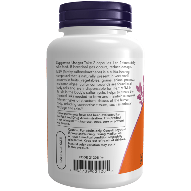 Premium MSM Methylsulfonylmethane 1000mg Capsules