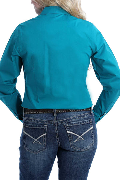 Cinch Women's Teal Button-Up Shirt - Stylish & Comfortable - Korvel