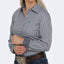 Chic Teal Striped Women's Cinch Shirt - Korvel