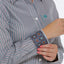 Chic Teal Striped Women's Cinch Shirt - Korvel