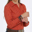 Vibrant Orange Striped Cinch Women's Shirt - Korvel