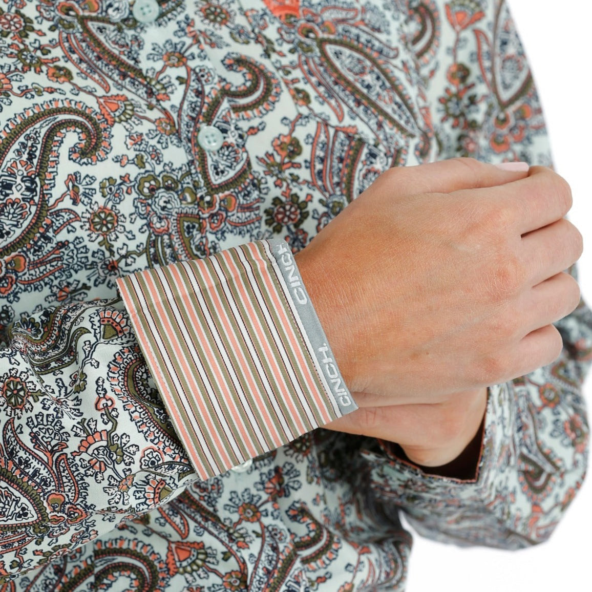 Chic Pastel Paisley Cinch Shirt for Women - Korvel