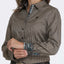 Chic Brown Striped Women's Cinch Shirt - Korvel