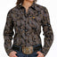 Vibrant Purple Paisley Women's Cinch Shirt - Korvel