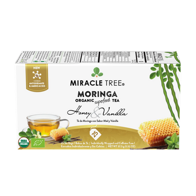 Té Orgánico de Moringa con Miel y Vainilla