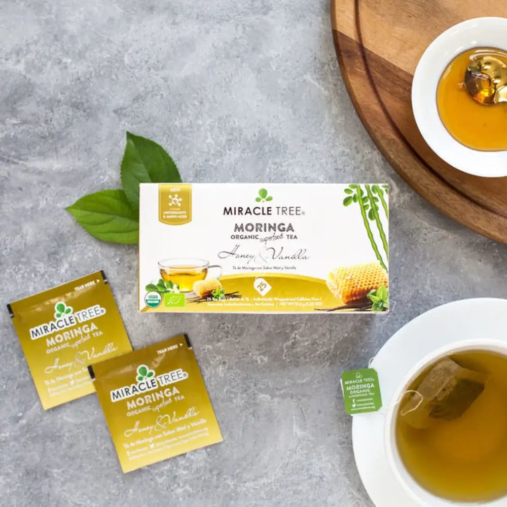 Té Orgánico de Moringa con Miel y Vainilla