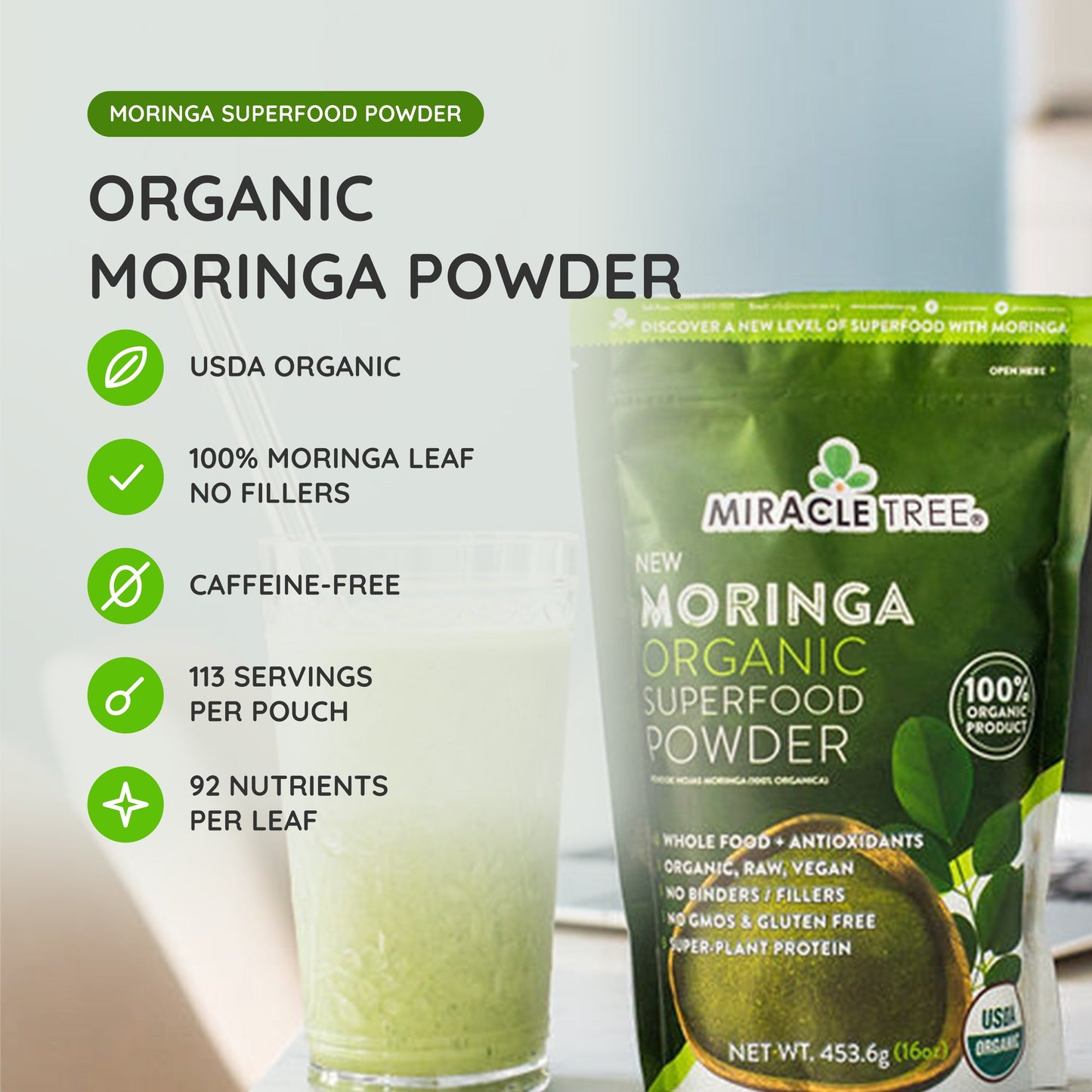 100% Organic Moringa Pouch