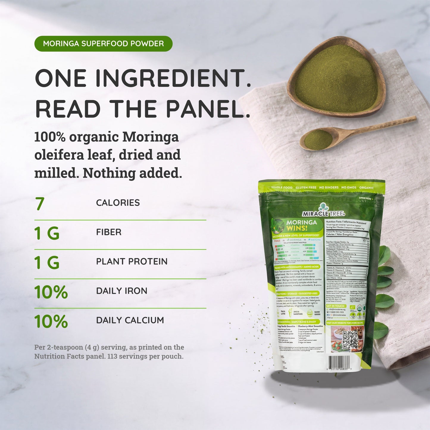 100% Organic Moringa Pouch