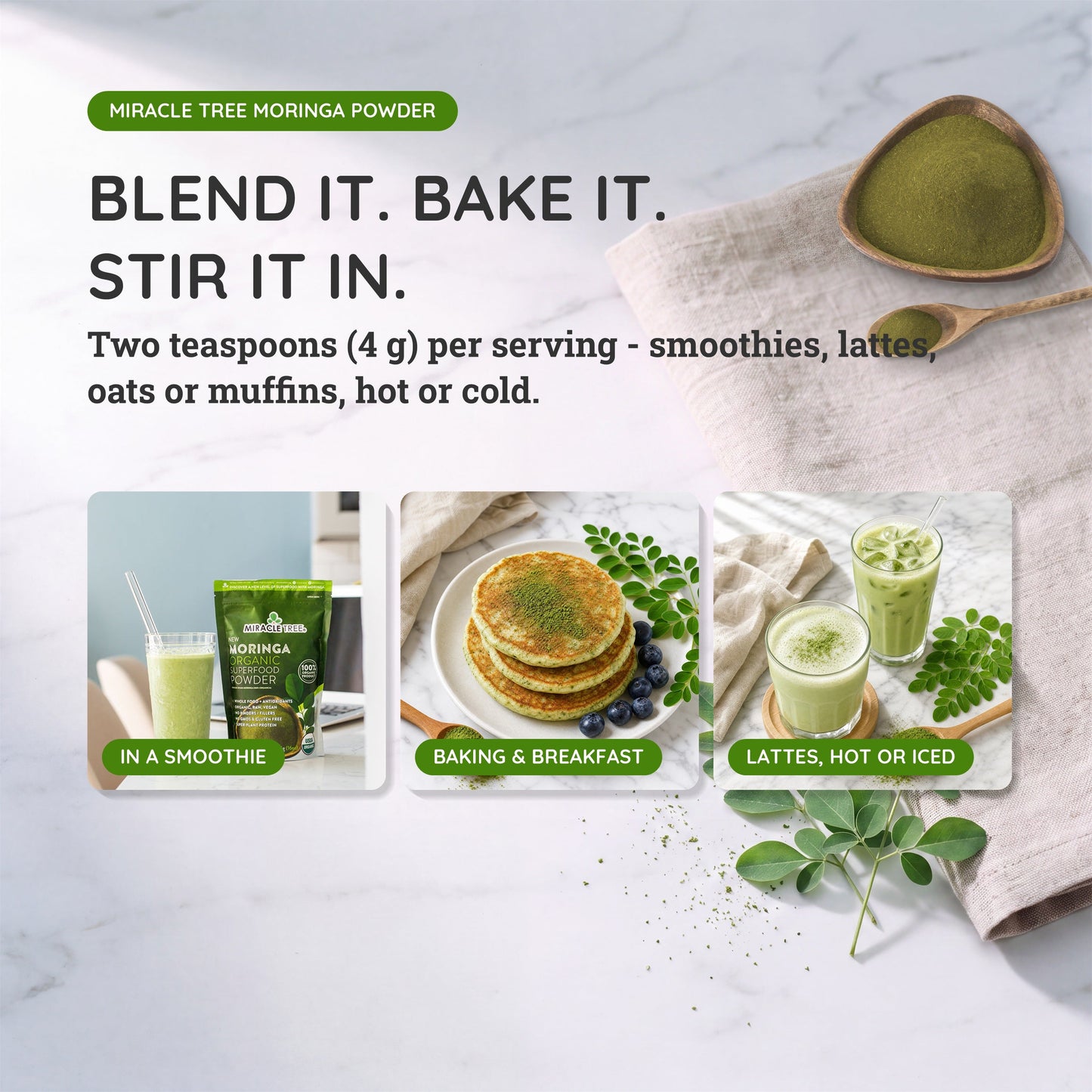 100% Organic Moringa Canister