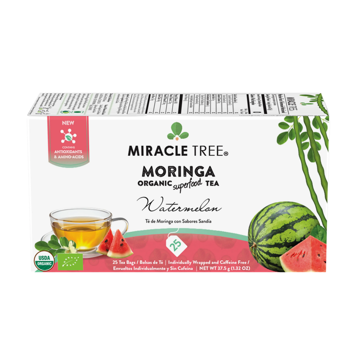 Thé Moringa Bio au Goût de Pastèque