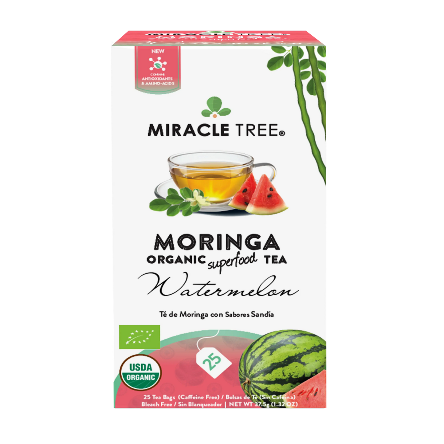 Thé Moringa Bio au Goût de Pastèque