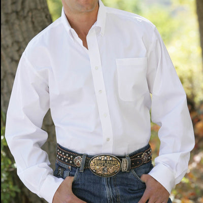 Cinch Men's Classic White Long-Sleeve Shirt - Korvel